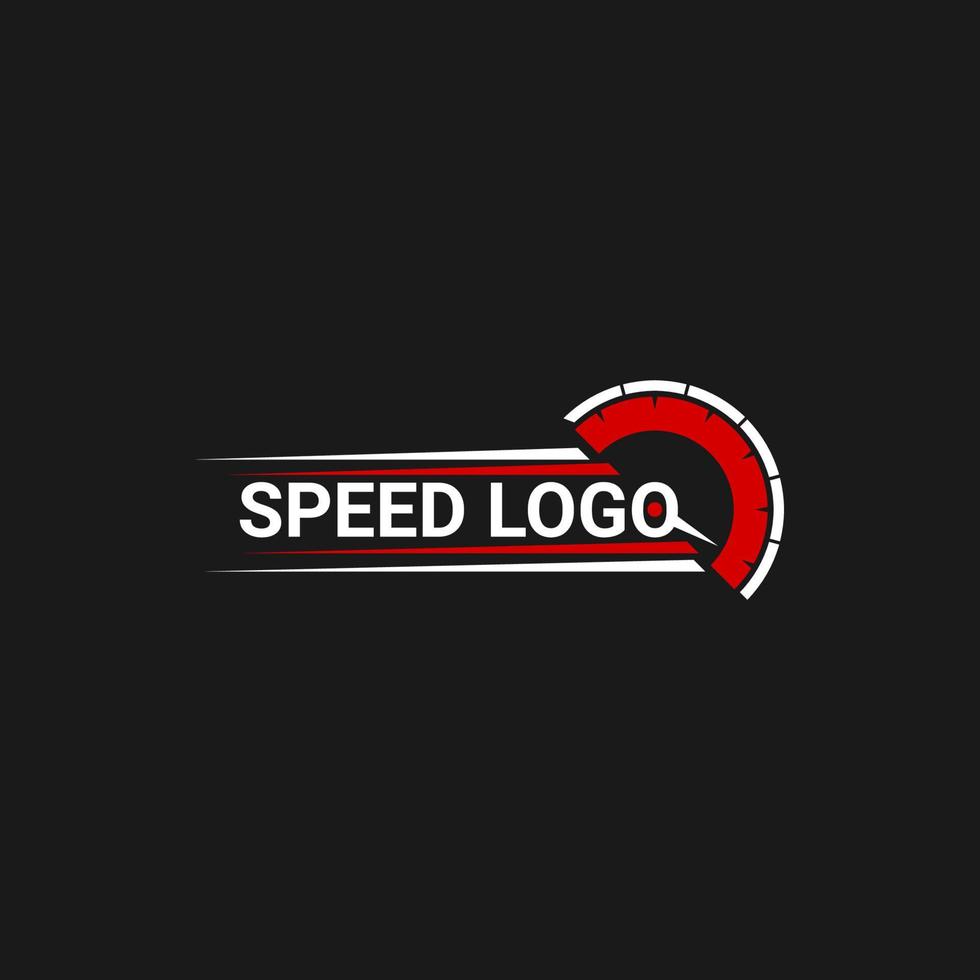 Rpm Meter or Speedometer Logo Design Vector