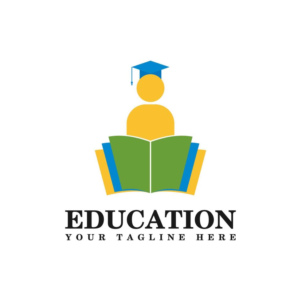 Colorful Education Logo Design Concept vector