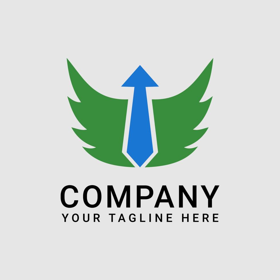 Arrow Logo Vector With Wings