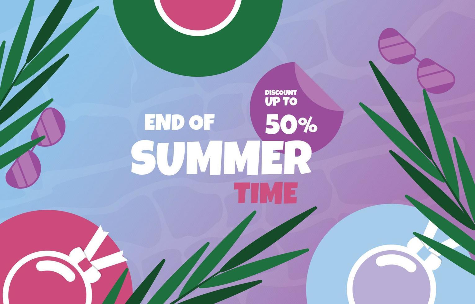 Sea Beach Summer Sale Holiday Event Promotion Poster Template vector