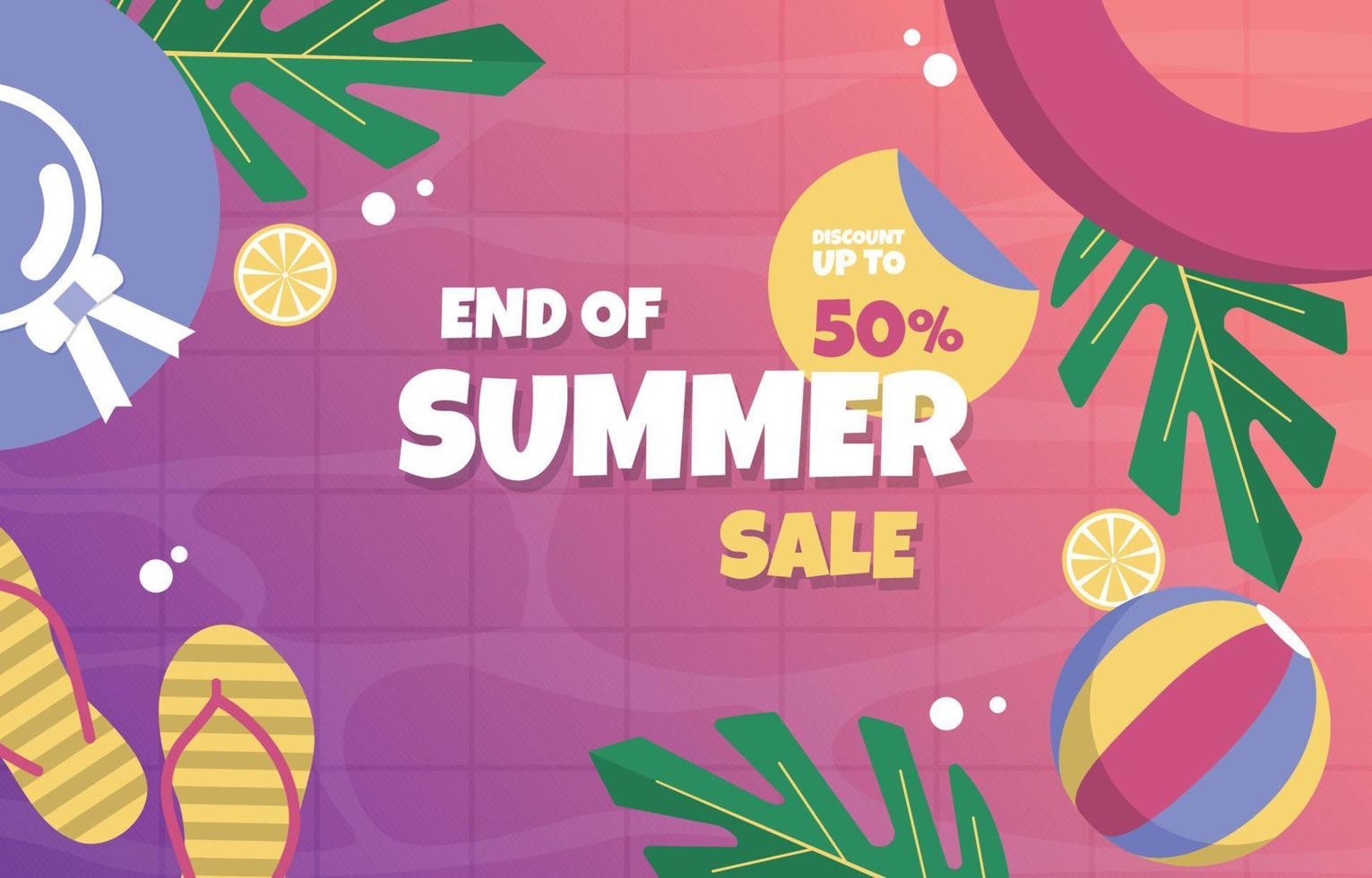 Swimming Pool Fruit Summer Sale Holiday Event Poster Template vector