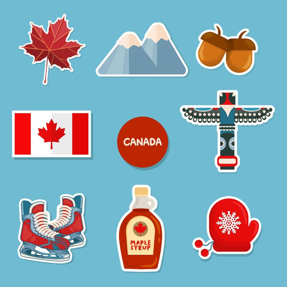 Traveling to Canada Element Sticker vector
