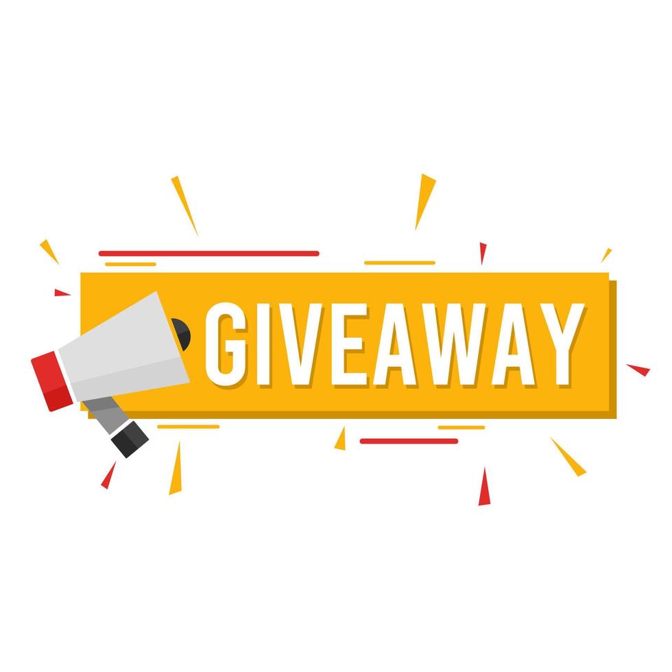 giveaway announcement banner vector