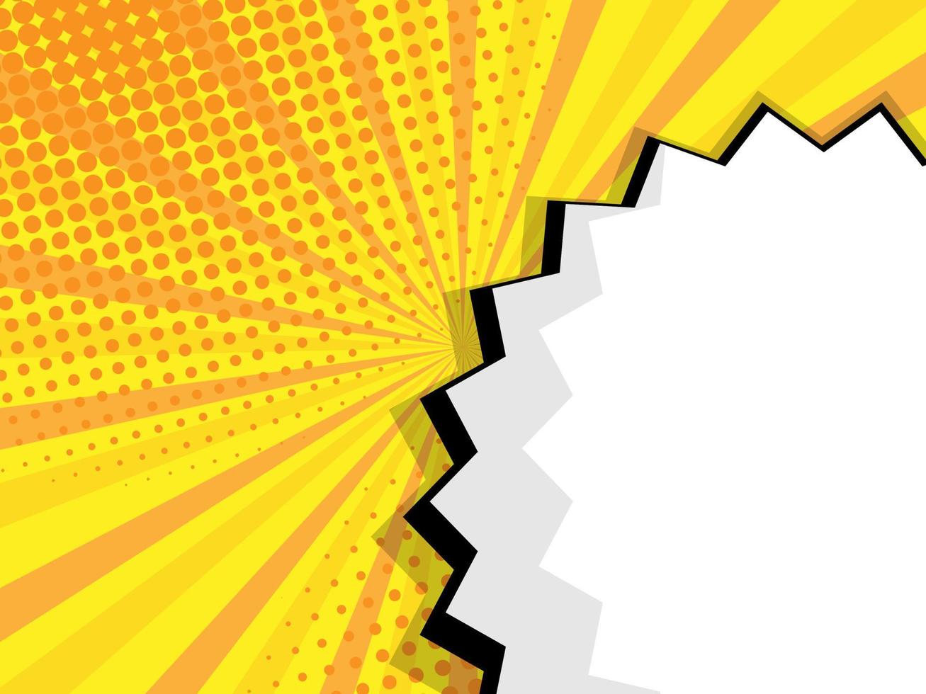 comic book pop art with blank speech bubble vector