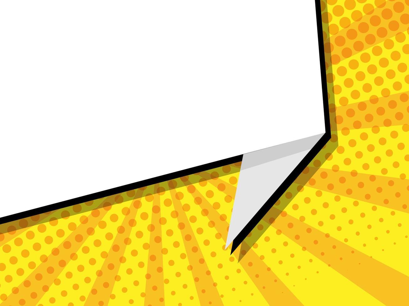 comic book pop art with blank speech bubble vector