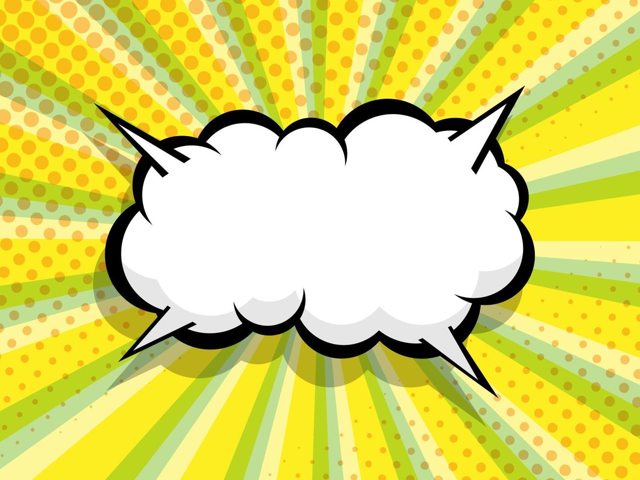 comic book pop art with blank speech bubble vector