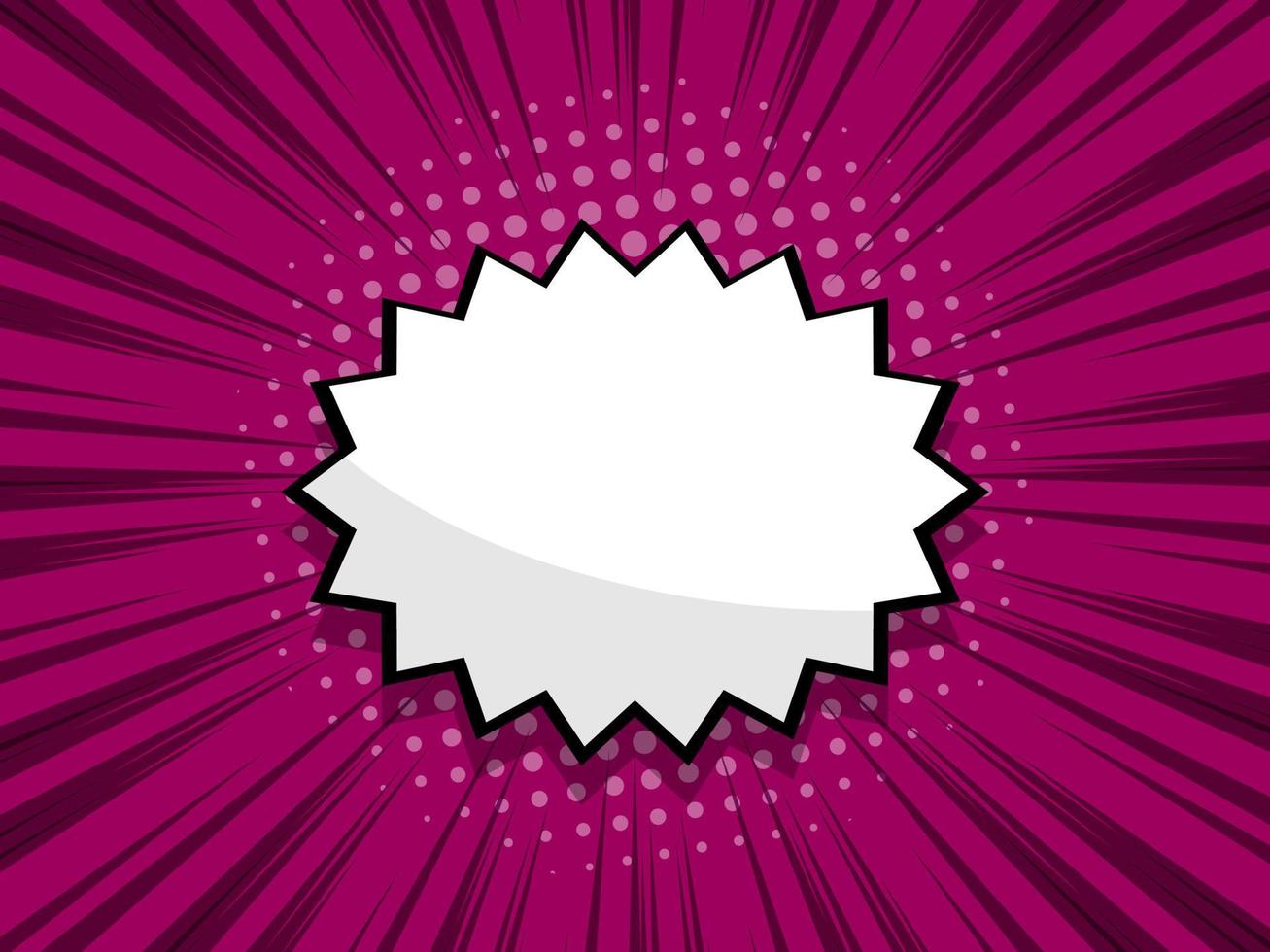 comic book pop art with blank speech bubble vector
