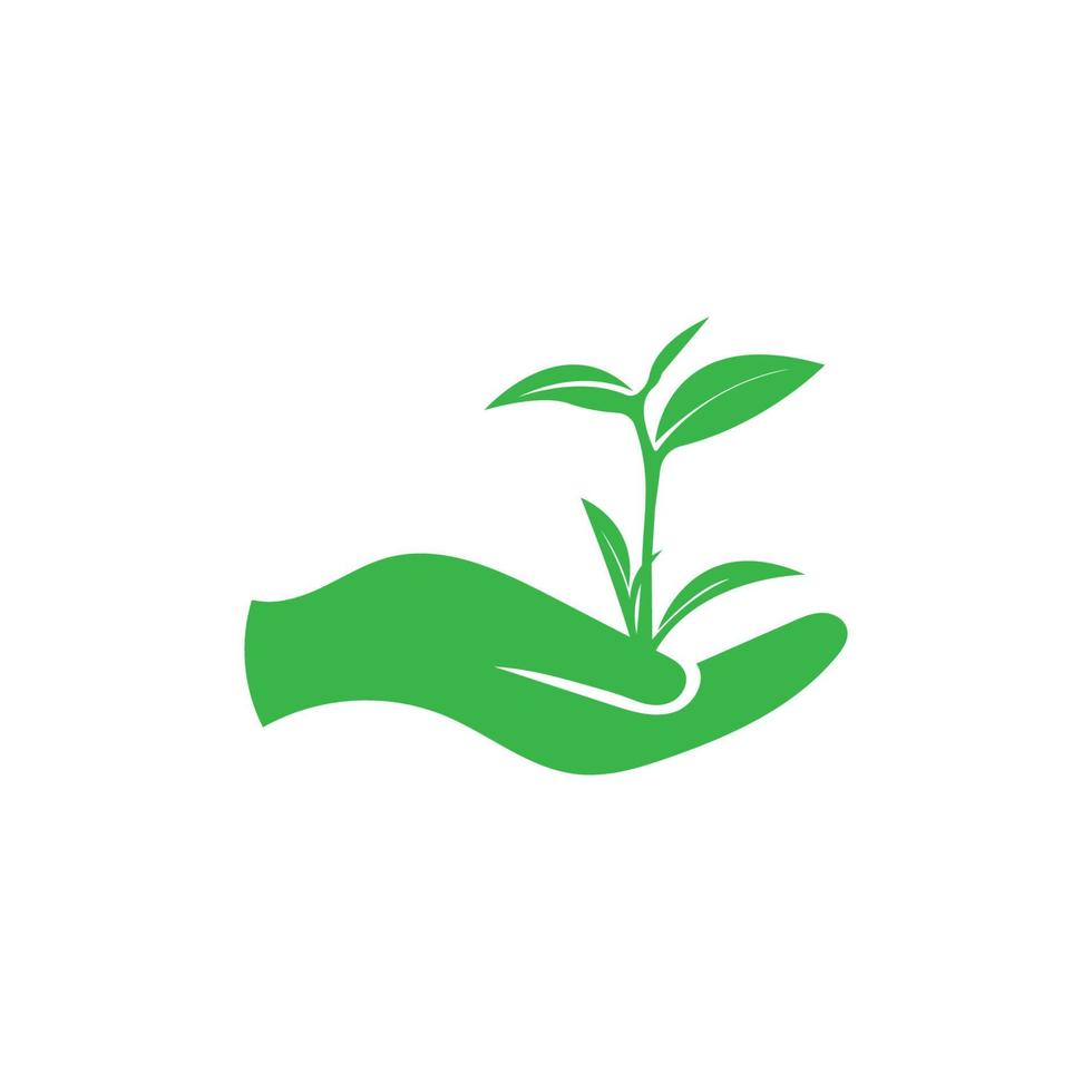 diseño de vector de logotipo de lanzamiento de árbol natural a mano y diseño de ilustración de símbolo de vector de logotipo de árbol