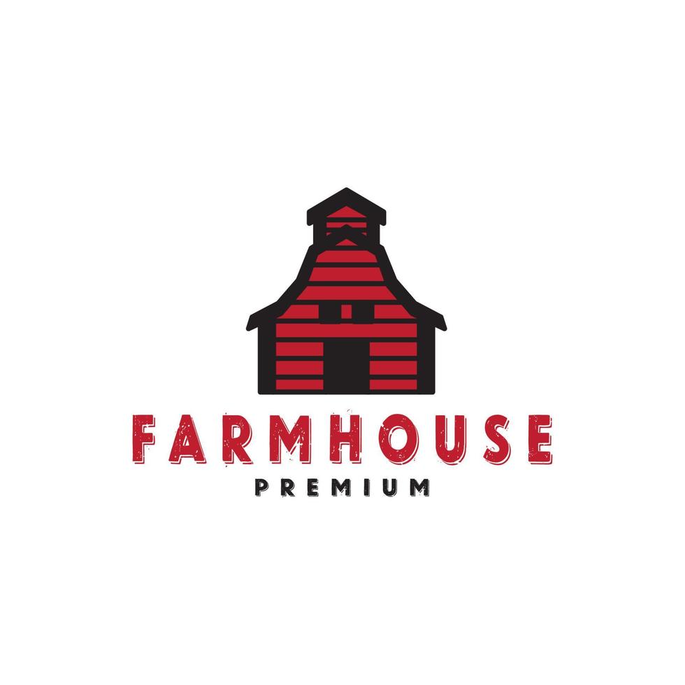 farm house farm farmer cottage vintage logo design vector icon symbol illustration design template