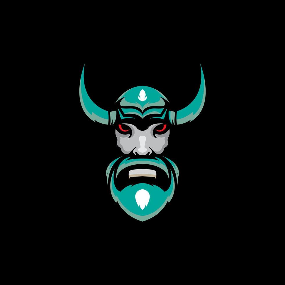 abstract viking mascot logo vector icon symbol illustration design