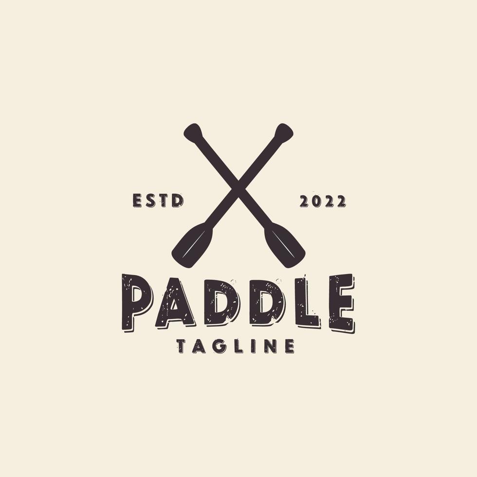 paddle boat river logo vector icon symbol illustration design