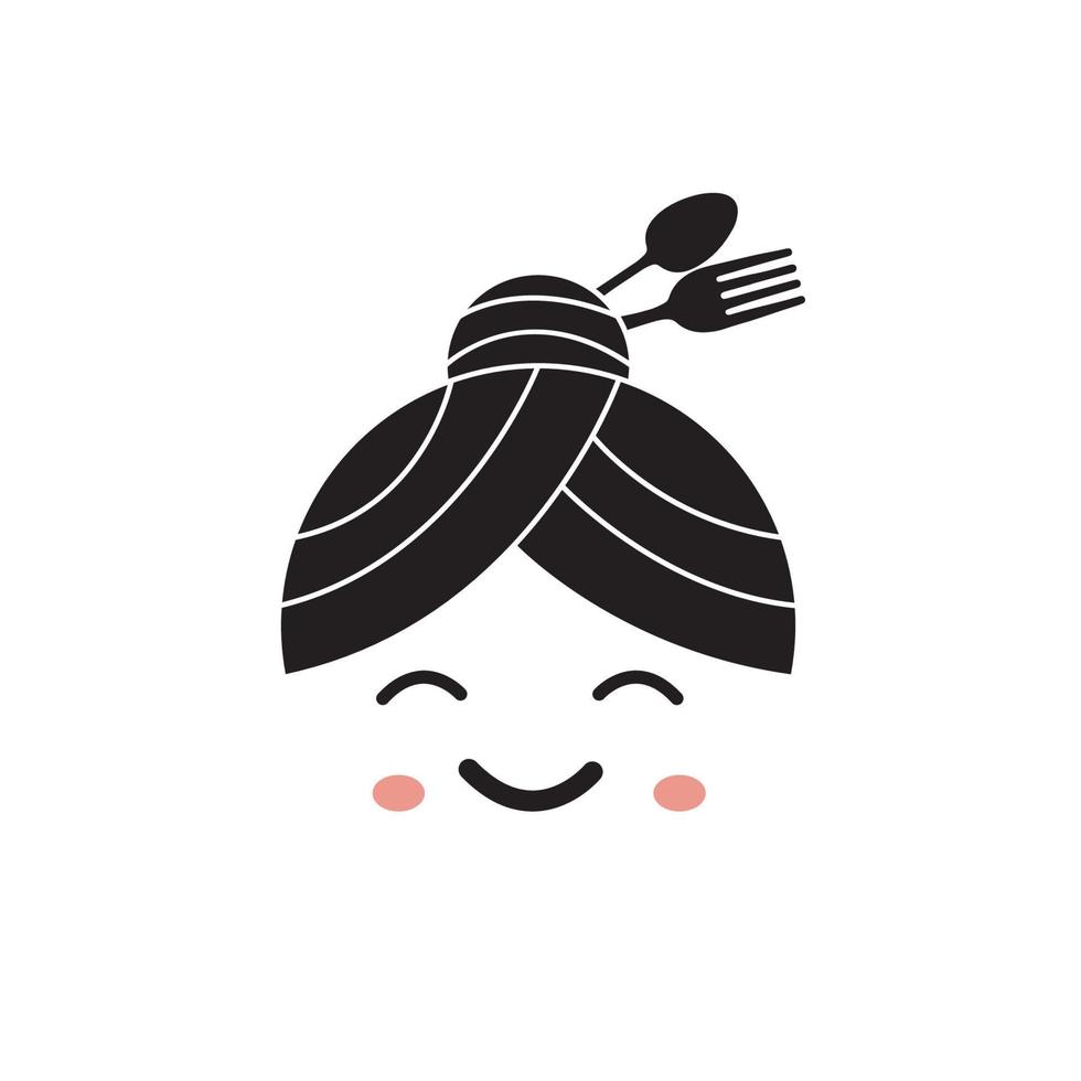 madre restaurante comida logo vector icono ilustración diseño abstracto