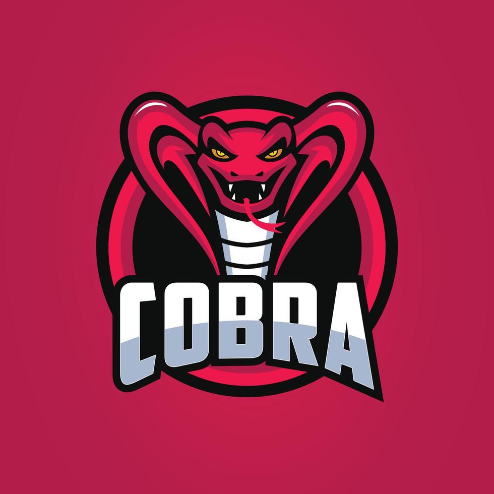 plantillas de diseño de logotipo de mascota cobra vector