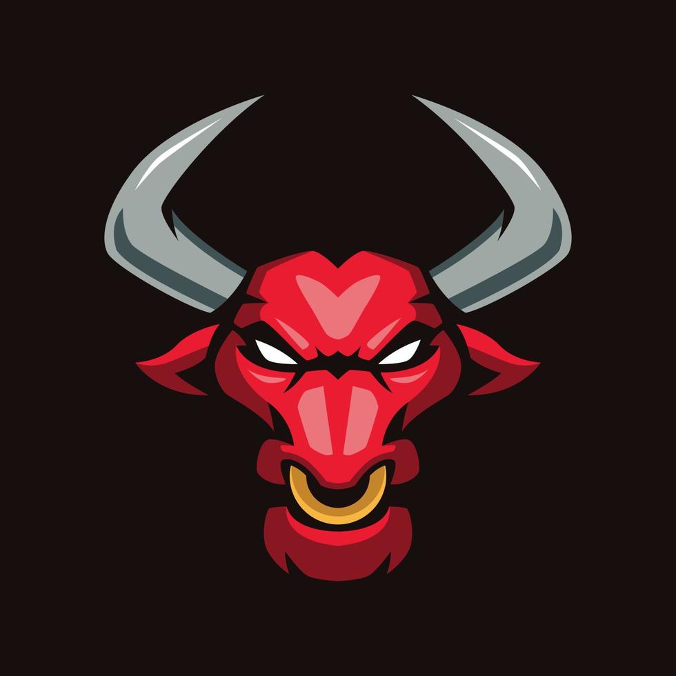 Red Bull Mascot Logo Templates vector