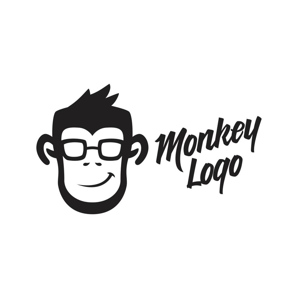 plantillas de diseño de logotipo de mono vector