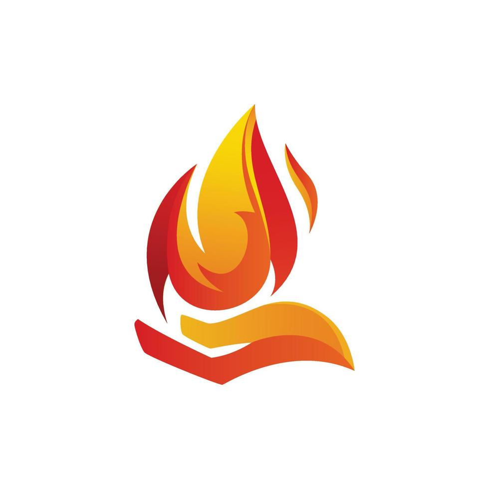 Fire Hand Logo Templates vector