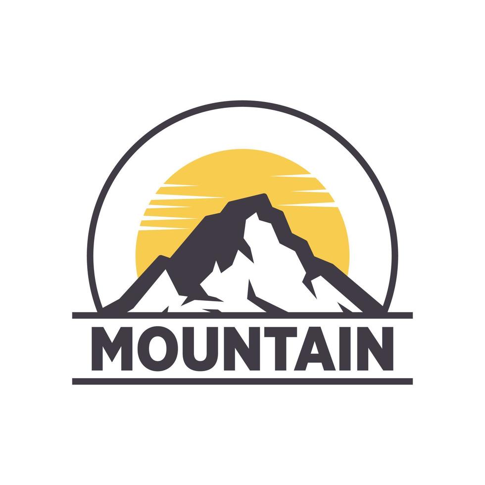 plantillas de logotipo vintage de montaña vector