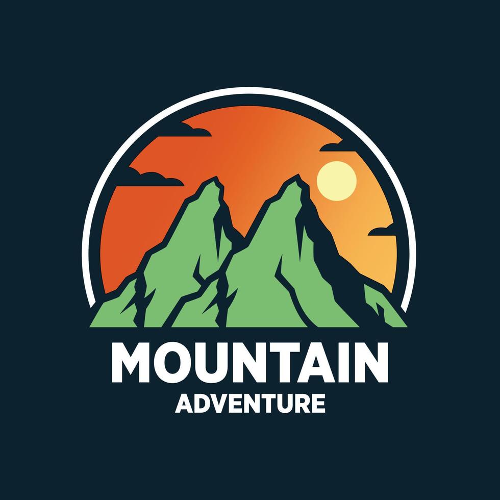 plantillas de logotipo de aventura de montaña vector