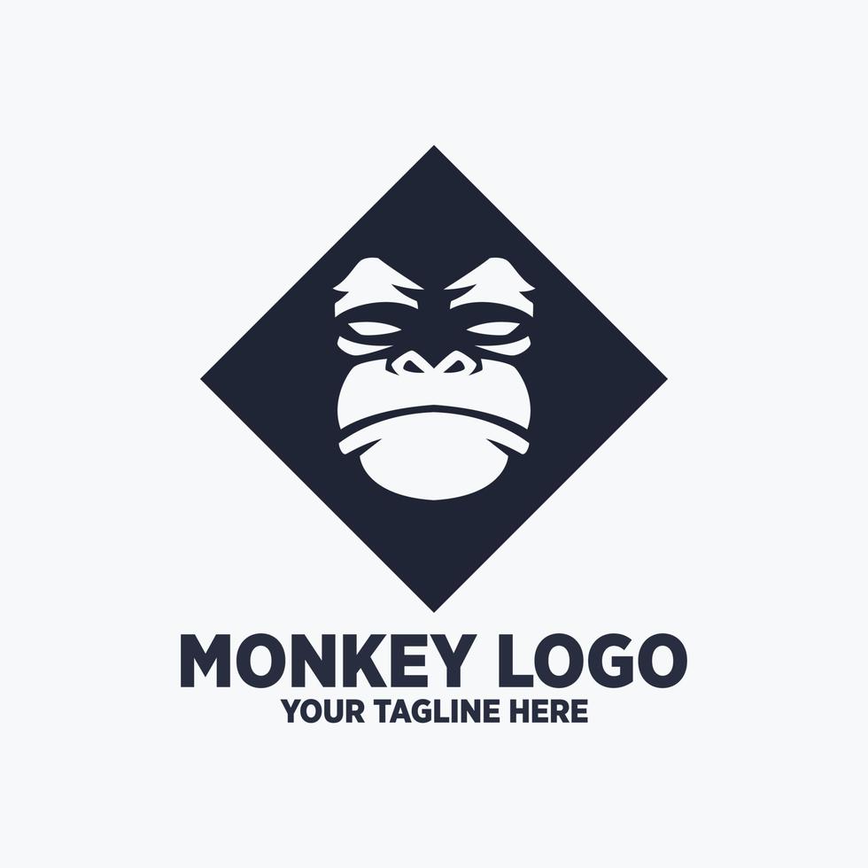 plantillas de diseño de logotipo de mono vector