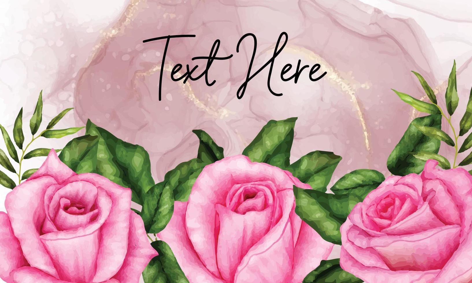 Beautiful hand drawn watercolor flowers background vector