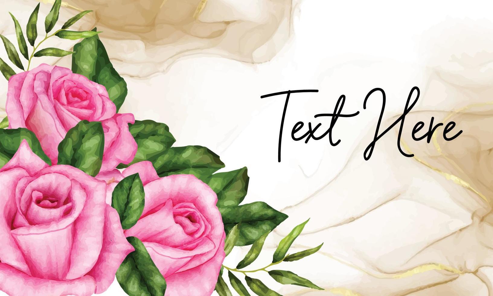Beautiful hand drawn watercolor flowers background vector