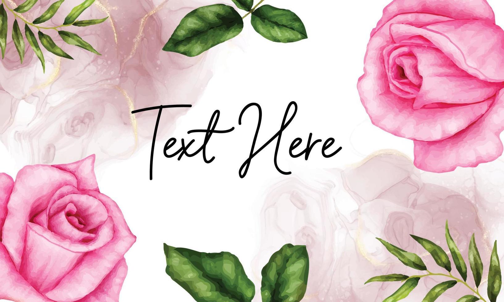 Beautiful hand drawn watercolor flowers background vector