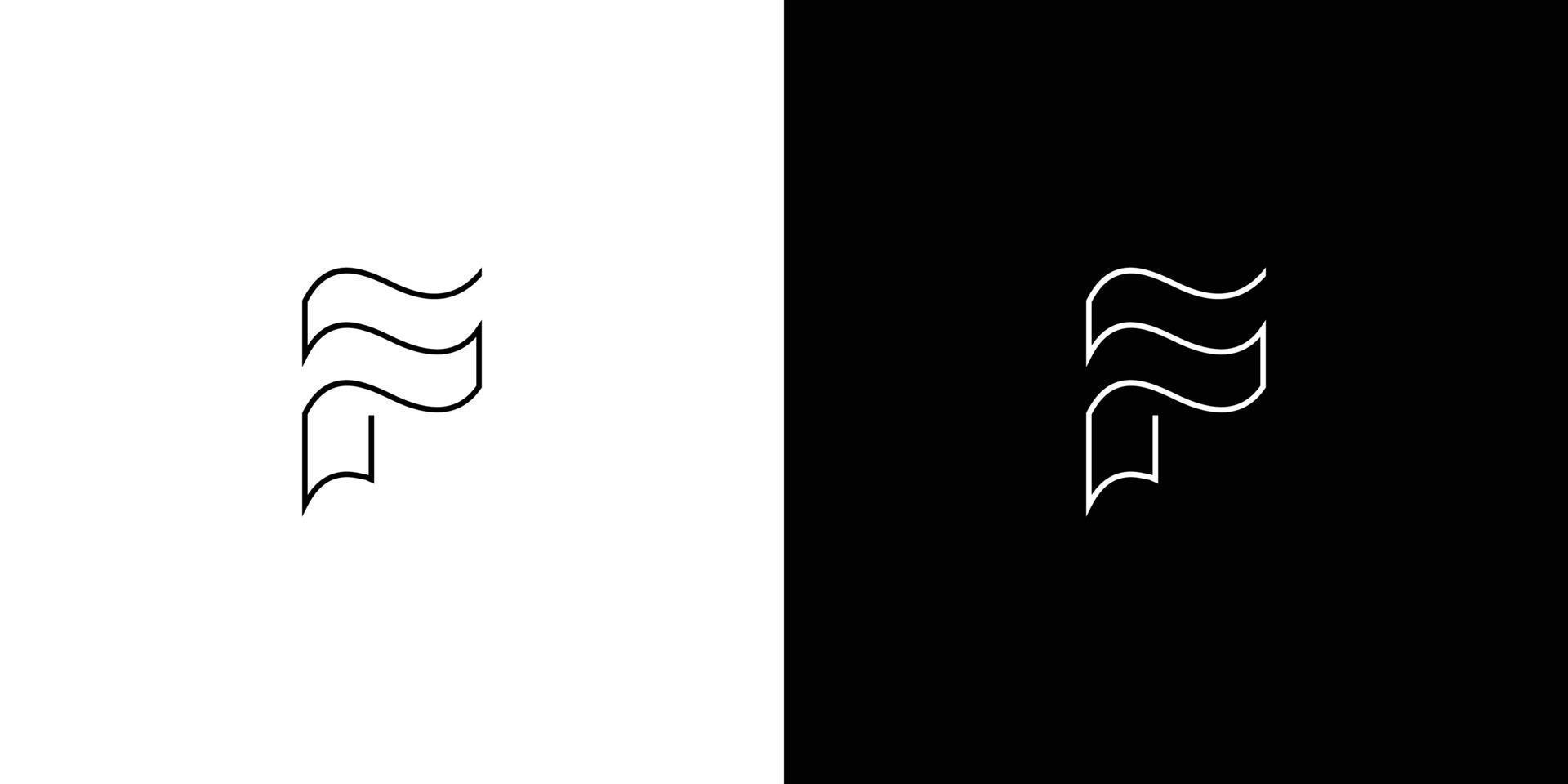diseño de logotipo de iniciales de letra f simple y moderno vector