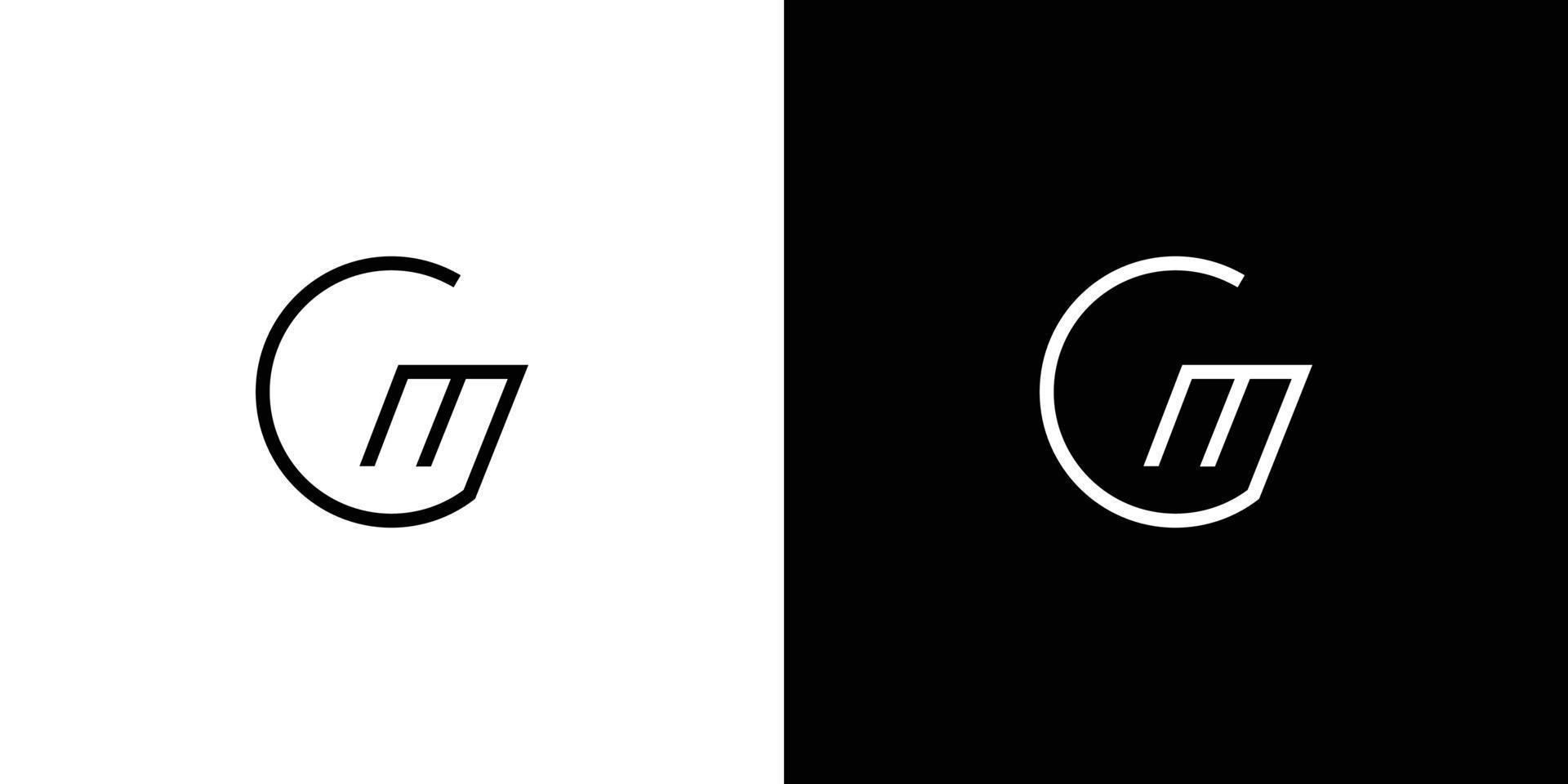 Simple and modern letter GM initials logo design vector