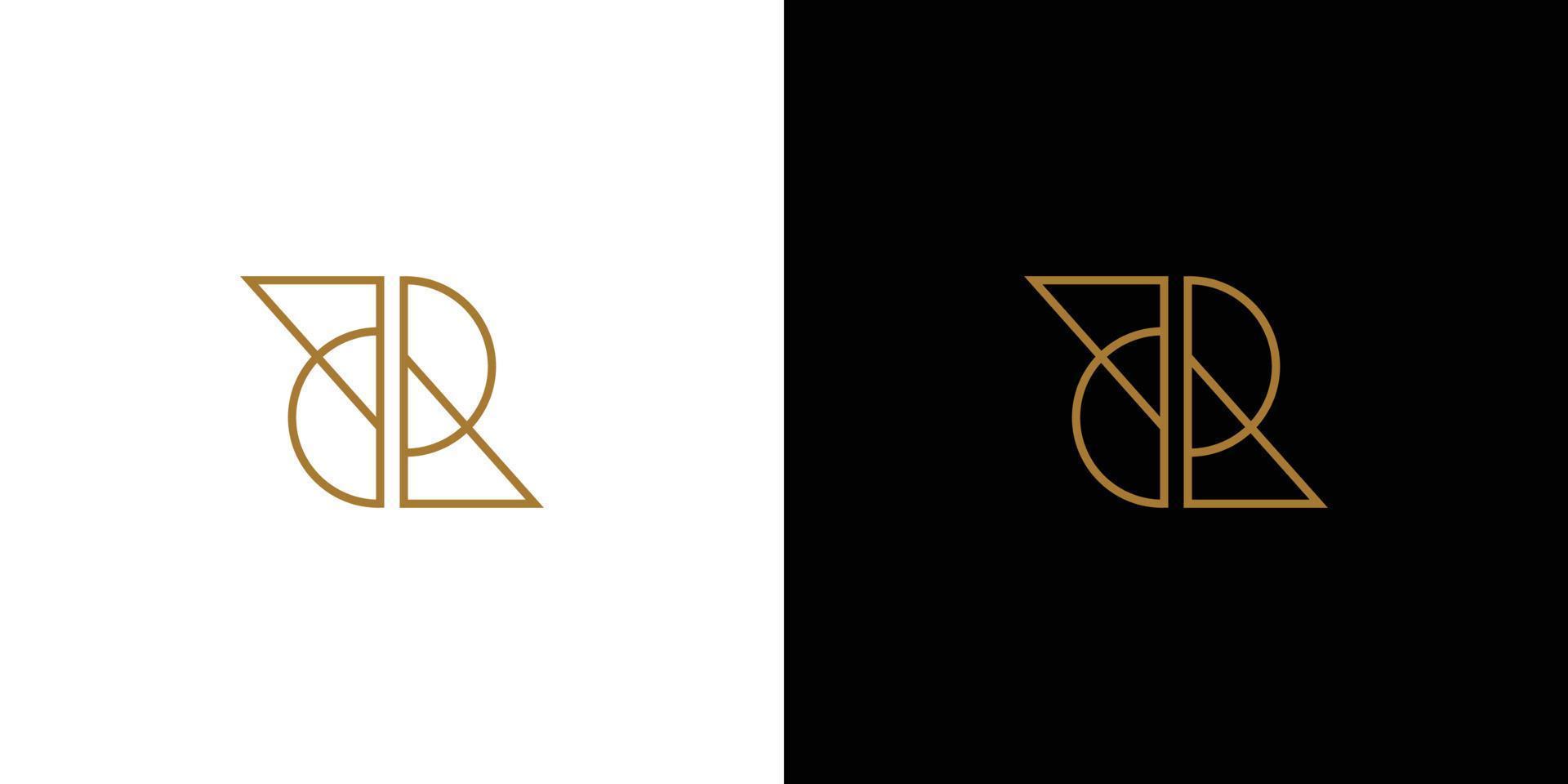 Modern and sophisticated RR letter initial logo design vector