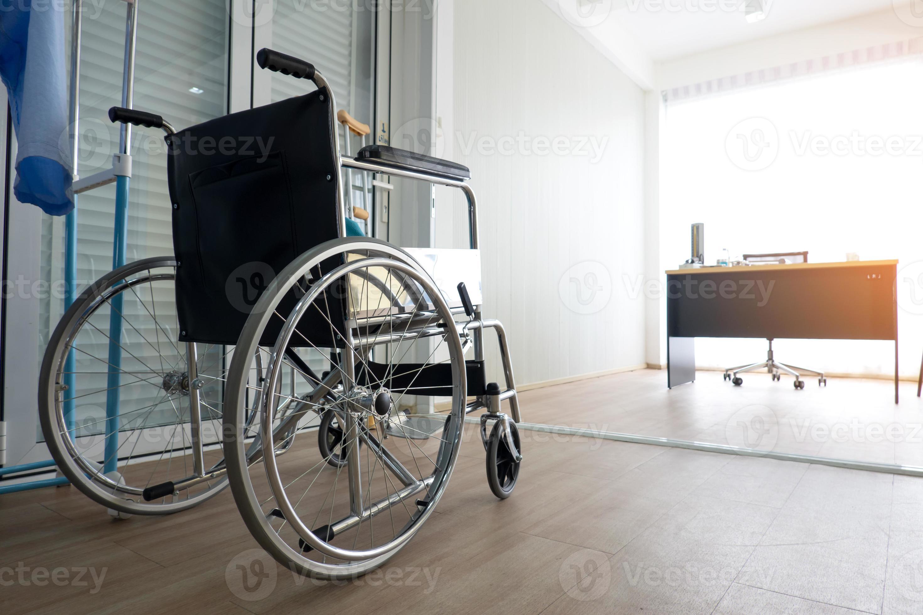 Row Wheelchairs in the clinic or hospital ,Wheelchairs waiting for