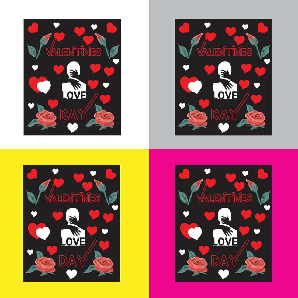 Print Ready Valentines Day T Shirt Design vector