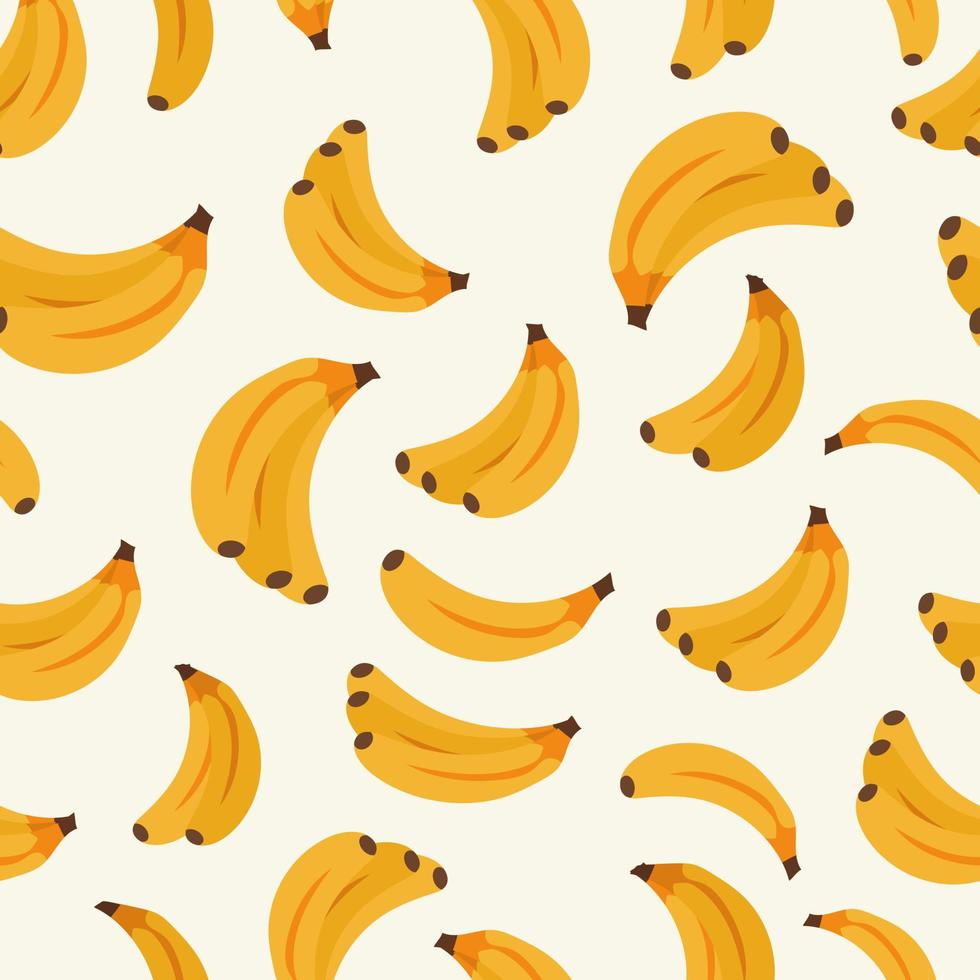 Banana pattern. Three, two, one bananas in a seamless vector pattern.