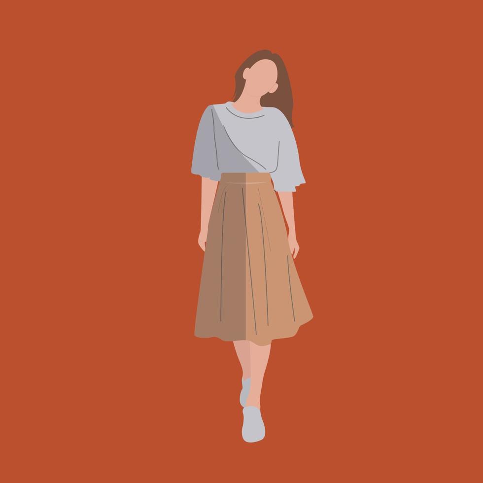 Girl Flat Design vector