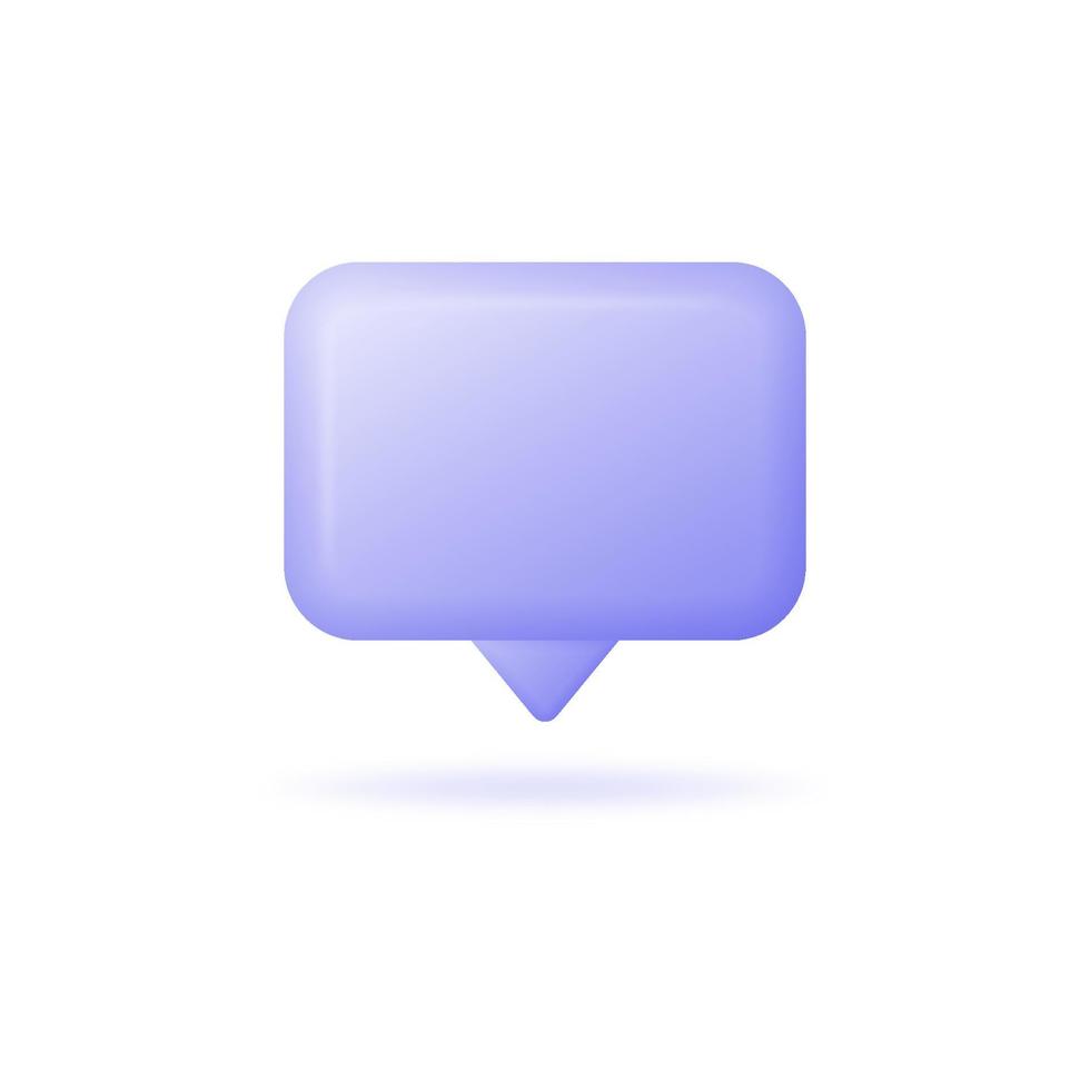 3d speech bubble. chat icon. vector illustration isolated on white background.