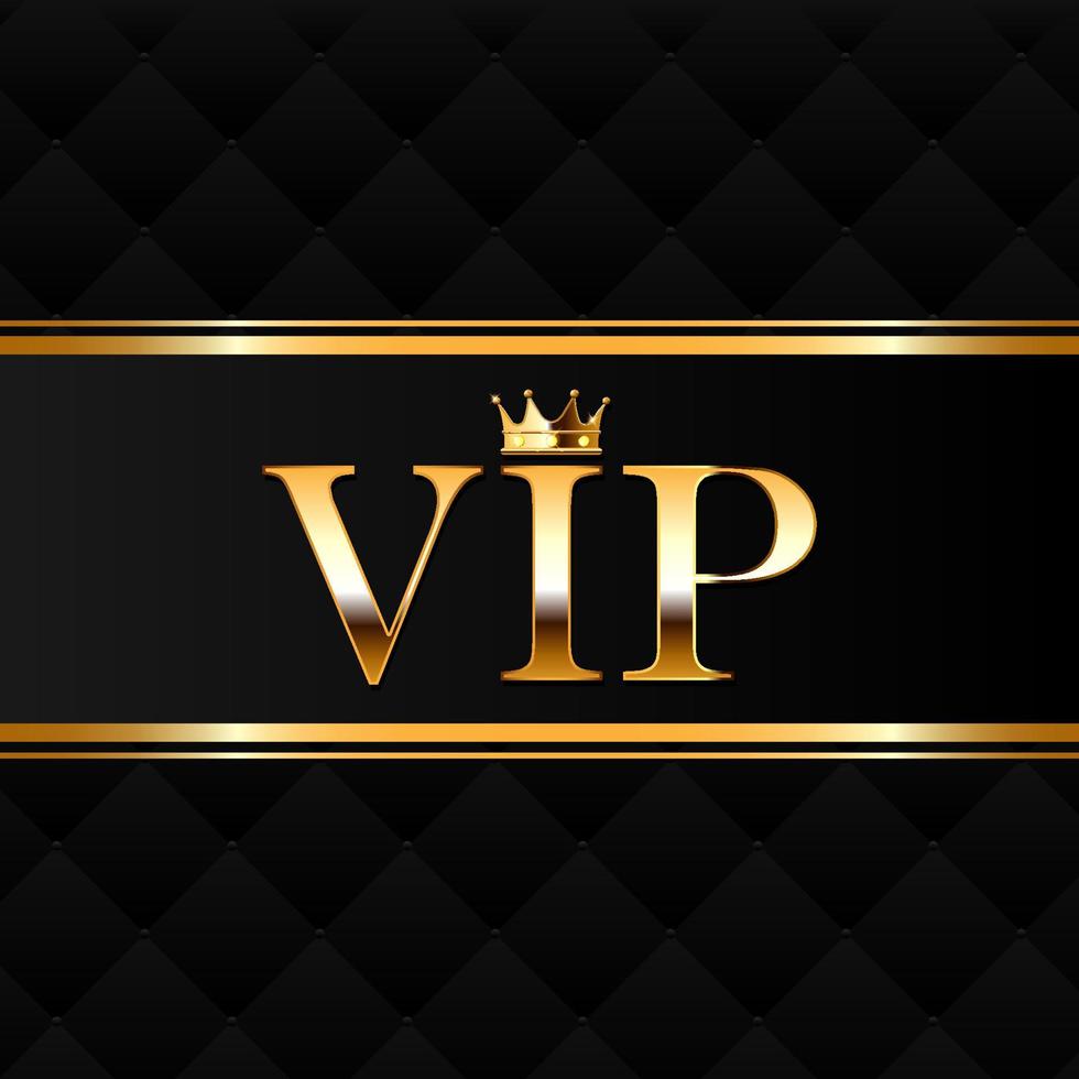 gold vector vip icon and crown with gems.