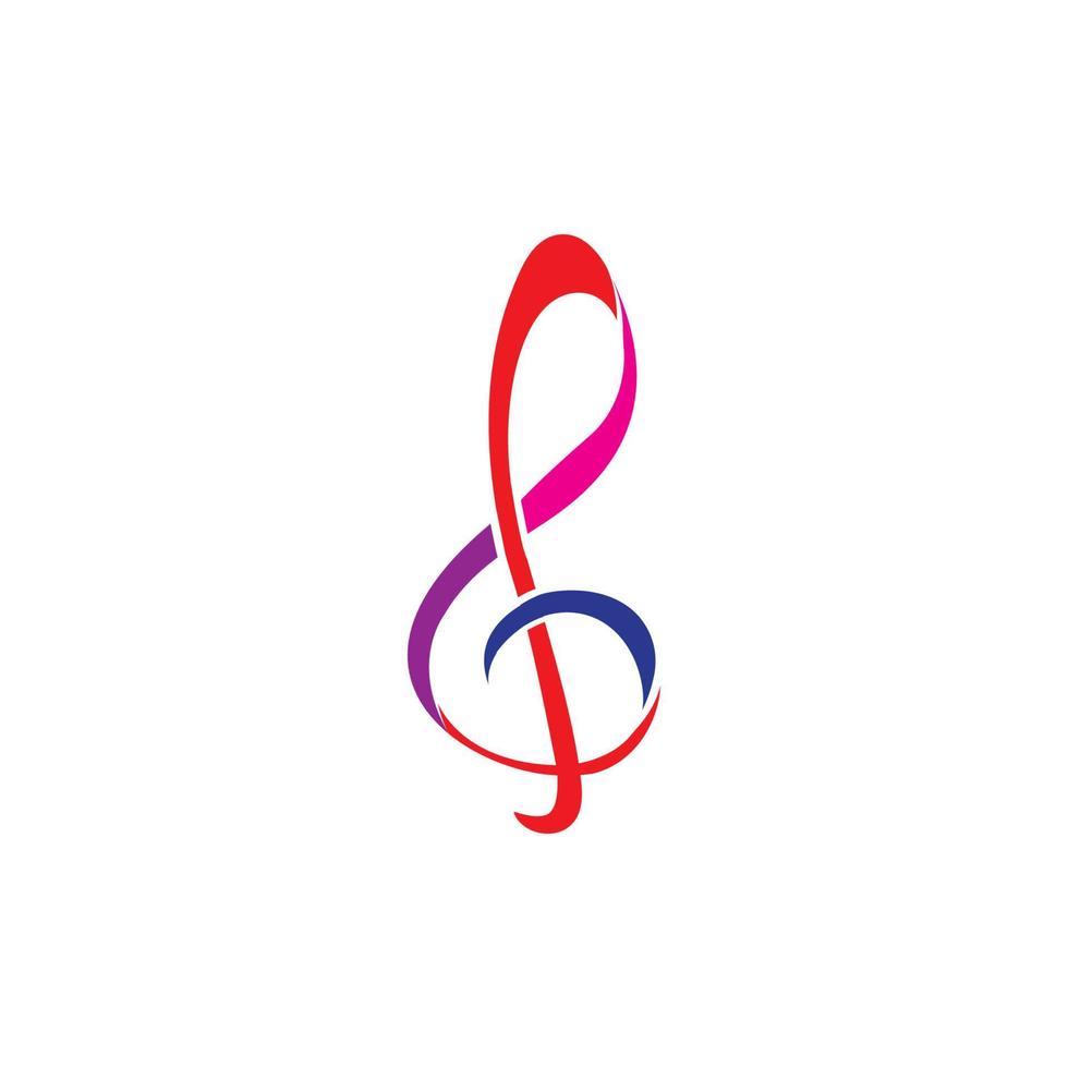 logotipo de nota musical vector