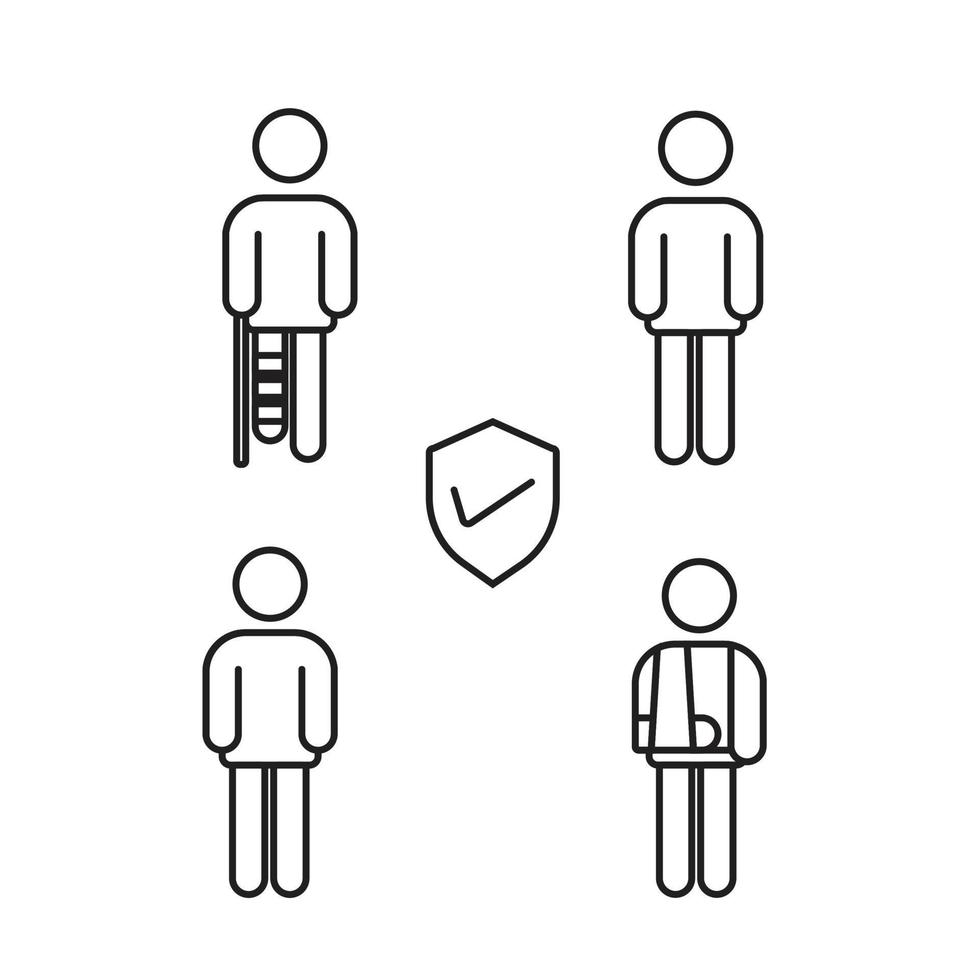 Orthopedic medical products support accidental bodily pain and injury. The icon is broken leg, broken hand vector
