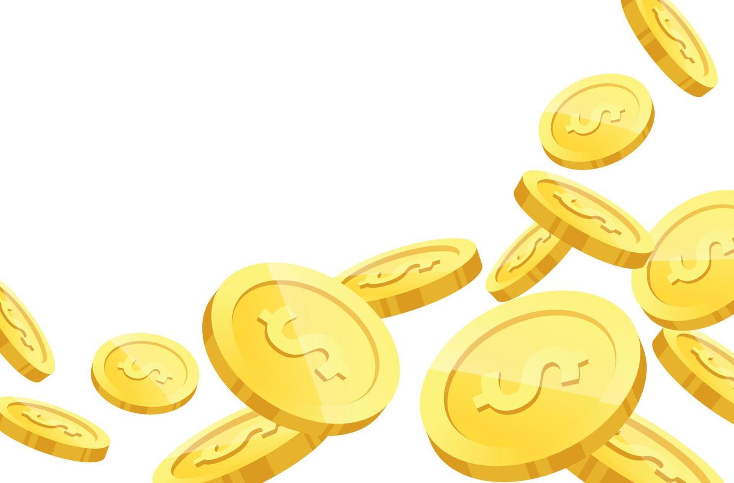 gold coins illustration background vector