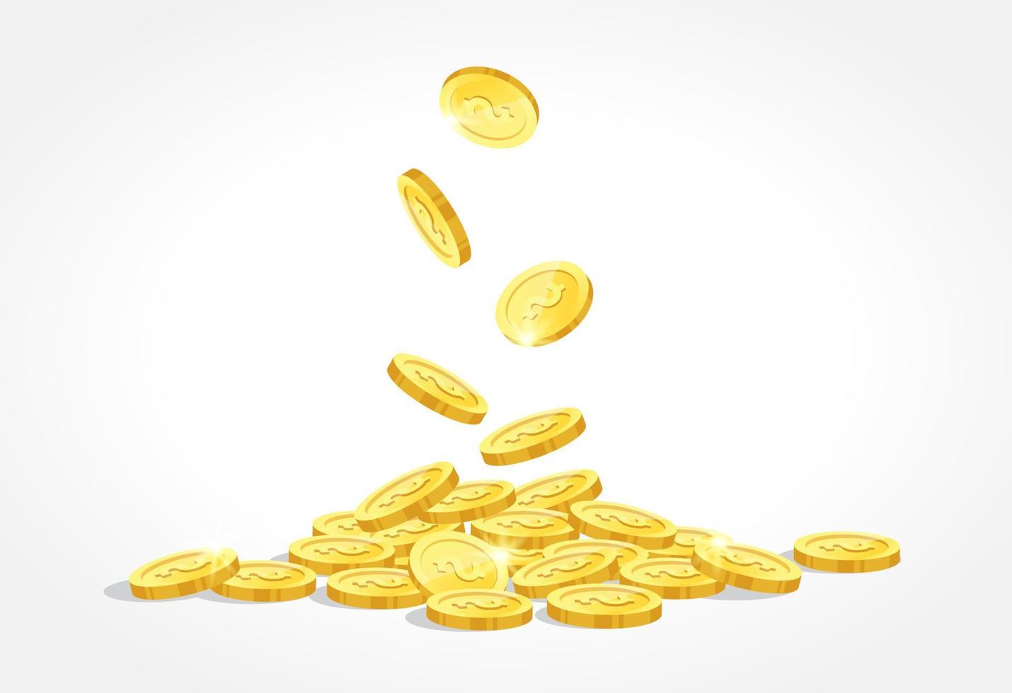 gold coins illustration background vector