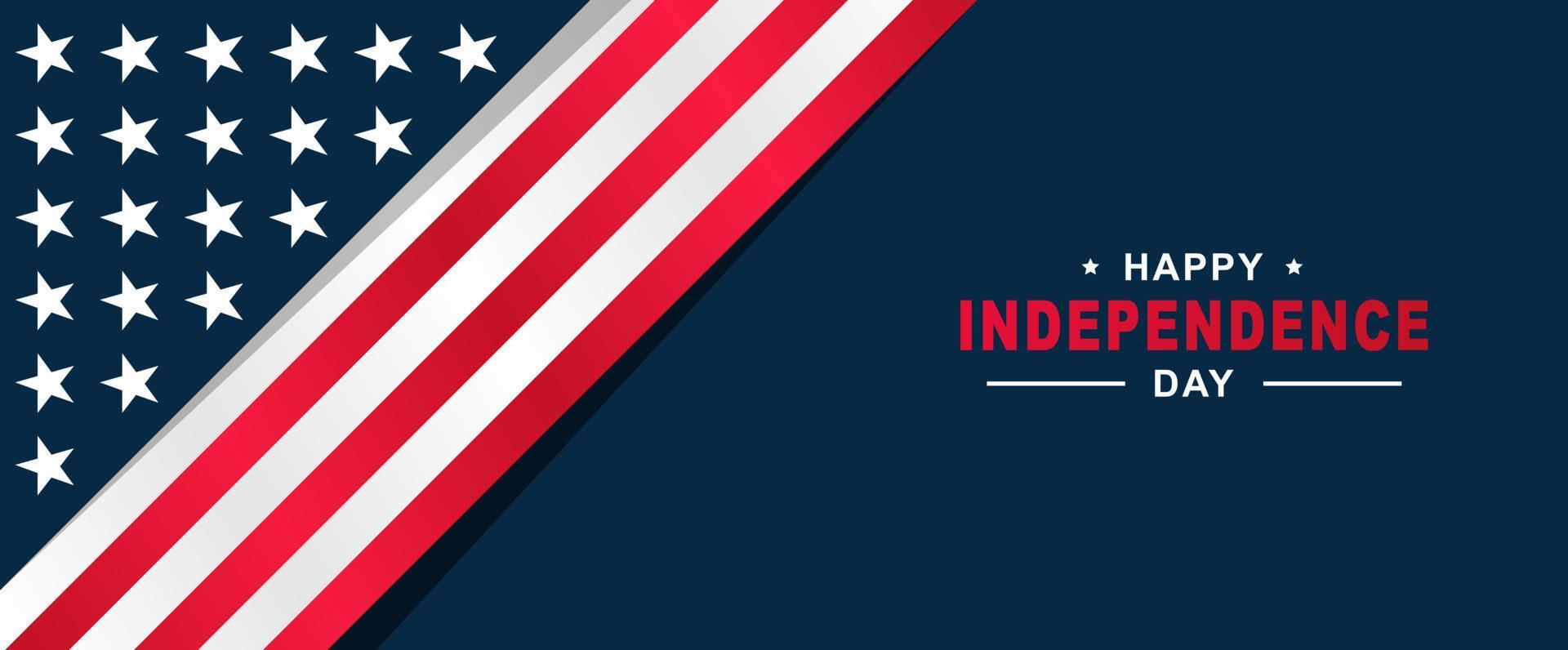 happy independence day 4th of July with American flag background vector