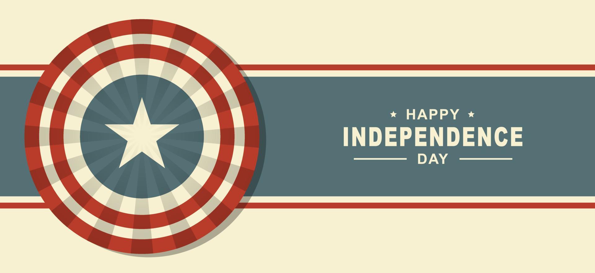 happy independence day 4th of July in retro style background vector