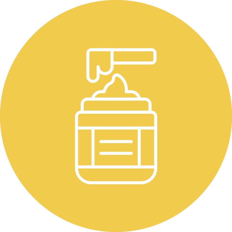 Wax Line Circle Background Icon vector