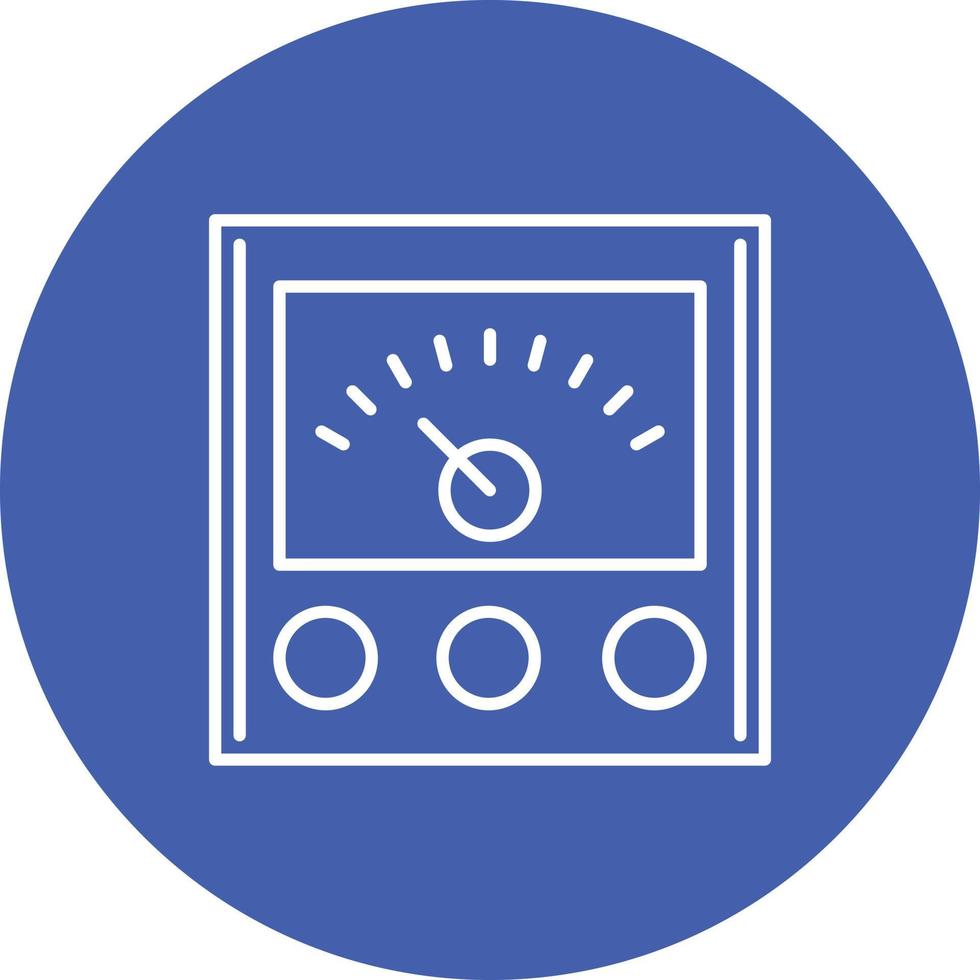 Voltage Indicator Line Circle Background Icon vector