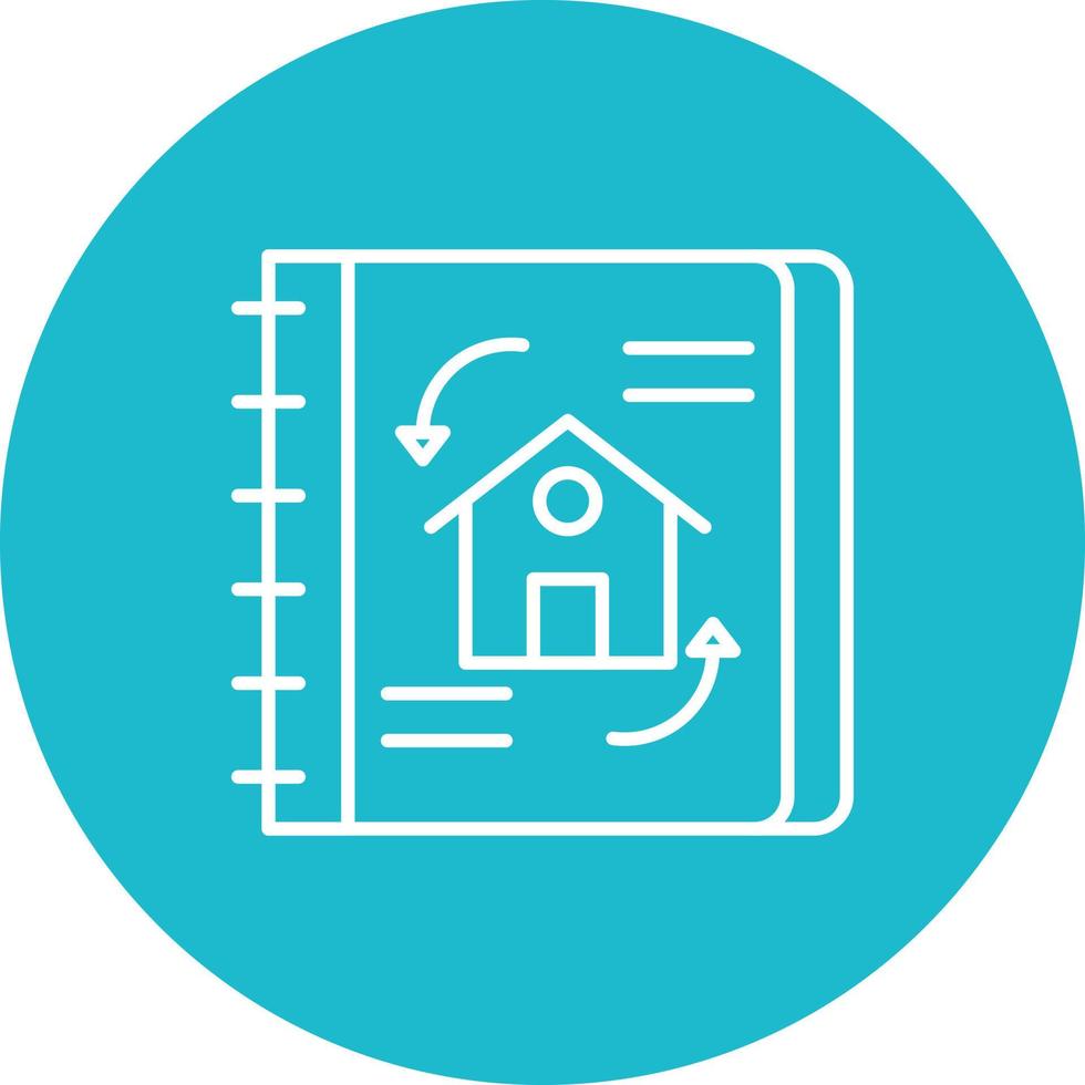 Engineering Sketch Line Circle Background Icon vector