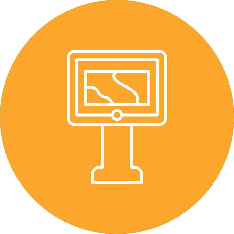 Thermal Imaging Line Circle Background Icon vector