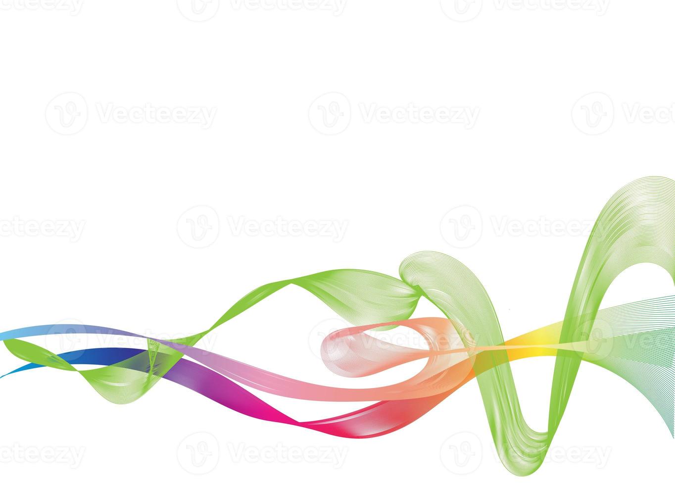 Abstract colorful wave line flowing isolated on white background for design elements in concept technology, music, science, A.I. photo
