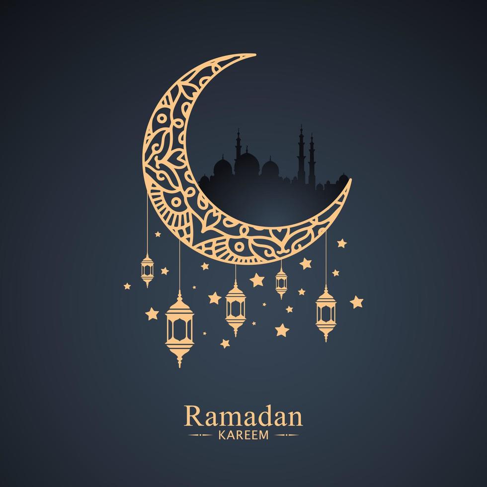 ilustración de fondo islámico ramadan kareem vector