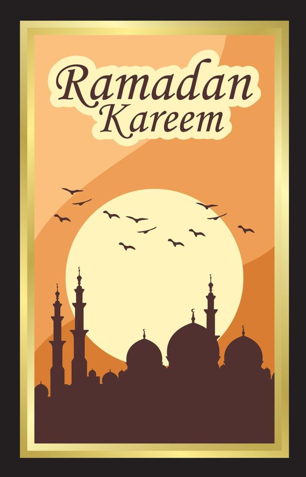 Ramadan Kareem Islamic Background Illustration vector