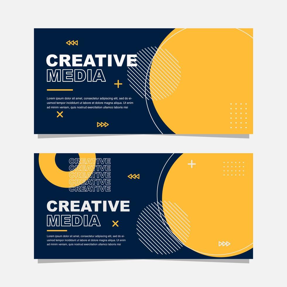 Creative social media template banner background vector