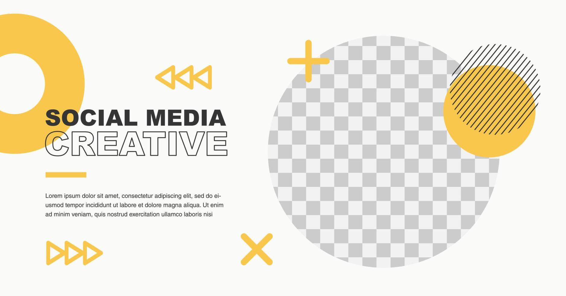 Creative social media template banner background vector